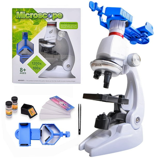 New 1200x Educational 10 Piece Microscope Kit Science Math Kids Toy Set Gift